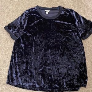 Crushed velvet tee